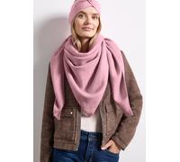 Schal STREET ONE, Damen, Gr. onesize, rosa (vintage blush meliert), Stoff, 75% Polyester, 22% Polyacryl, 3% Elasthan, unifarben, Modetücher Schal, Feinstrick (72599239-0) vintage blush meliert