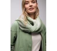 Schal STREET ONE, Damen, Gr. onesize, schwarz mint grün, Stoff, 95% Polyester, 5% Metallfasern, Modetücher Schal, mit Farbverlauf (63094428-0) schwarz mint grün