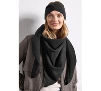 Schal STREET ONE, Damen, Gr. onesize, schwarz, Stoff, 75% Polyester, 22% Polyacryl, 3% Elasthan, unifarben, Modetücher Schal, Feinstrick (61325215-0) schwarz