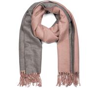 Schal STYLEBREAKER "2-Farbiger Schal mit Fransen", Damen, braun (braun, grau), Obermaterial: 70% Viskose CV. 30% Wolle WO., Modisch, Modetücher Schal (79995400-0) braun, grau