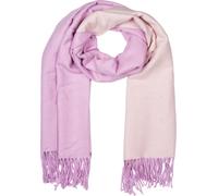 Schal STYLEBREAKER "2-Farbiger Schal mit Fransen", Damen, lila (flieder, beige), Obermaterial: 70% Viskose CV. 30% Wolle WO., Modisch, Modetücher Schal (92993121-0) flieder, beige