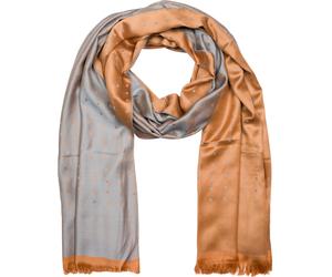 Schal STYLEBREAKER "Edler Schal mit Quadratischem Muster", Damen, grau (hellgrau, braun), Obermaterial: 100% Viskose CV., Modisch, Modetücher Schal (81891301-0) hellgrau, braun