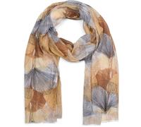 Schal STYLEBREAKER "Langer Schal Ginkgo Leaves", Damen, gelb (gelb, braun), Obermaterial: 100% Viskose CV., Modisch, Modetücher Schal (31914833-0) gelb, braun