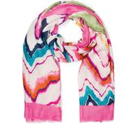 Schal STYLEBREAKER "Leichter Schal mit Zick-Zack Muster", Damen, bunt (rosa, blau, grün), Obermaterial: 100% Viskose CV., Modisch, Modetücher Schal (85503661-0) rosa, blau, grün