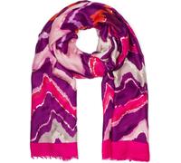 Schal STYLEBREAKER "Leichter Schal mit Zick-Zack Muster", Damen, pink (pink, violett), Obermaterial: 100% Viskose CV., Modisch, Modetücher Schal (91503668-0) pink, violett