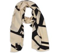 Schal STYLEBREAKER "Schal mit Graphic Lines Muster", Damen, schwarz (schwarz, creme), Obermaterial: 80% Viskose CV. 20% Wolle WO., Modisch, Modetücher Schal (50840167-0) schwarz, creme