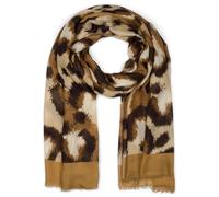 Schal STYLEBREAKER "Schal mit Oversize Leoparden Print", Damen, braun (braun, beige), Obermaterial: 50% Viskose CV. 50% Baumwolle CO., Modisch, Modetücher Schal (67271857-0) braun, beige