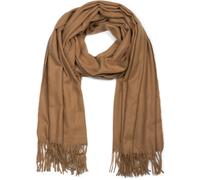 Schal STYLEBREAKER "Weicher Schal Uni mit Fransen", Damen, braun (camel), Obermaterial: 100% Viskose CV., Modisch, Modetücher Schal (44310127-0) camel