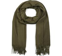 Schal STYLEBREAKER "Weicher Schal Uni mit Fransen", Damen, grün (oliv), Obermaterial: 100% Viskose CV., Modisch, Modetücher Schal (14865060-0) oliv