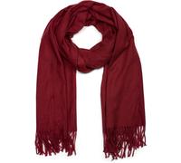 Schal STYLEBREAKER "Weicher Schal Uni mit Fransen", Damen, rot (bordeaux, rot), Obermaterial: 100% Viskose CV., Modisch, Modetücher Schal (45012707-0) bordeaux, rot