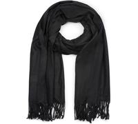 Schal STYLEBREAKER "Weicher Schal Uni mit Fransen", Damen, schwarz, Obermaterial: 100% Viskose CV., Modisch, Modetücher Schal (48534023-0) schwarz