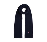 Schal TOMMY JEANS "TJW HERITAGE CORE SCARF", Damen, blau (schwarz night navy), Strick, Baumwolle, casual, Modetücher, Rippstrick, 190 x 28 cm (38648536-0) schwarz night navy