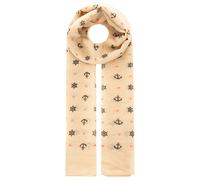 Schal ZWILLINGSHERZ "Anker", Damen, beige, Web, Obermaterial: 100% Polyester, Modetücher Schal, Ankermotiv, leichter Stoff, maritimer Look (44280443-0) beige