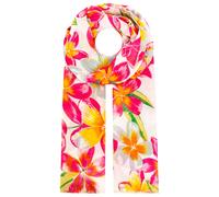 Schal ZWILLINGSHERZ "Floral", Damen, fuchsia, Web, Kunstfaser, Modetücher Schal, Blumenmuster, leichter Stoff (41055033-0) fuchsia