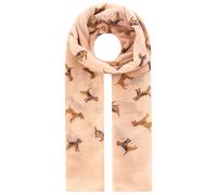 Schal ZWILLINGSHERZ "Hund", Damen, pink, Web, Obermaterial: 100% Polyester, Modetücher Schal, Hundemotiv, leichtes Material (41045216-0) pink