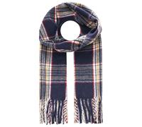 Schal ZWILLINGSHERZ "Kariert", Damen, blau, Web, Kunstfaser, Modetücher Schal, mit Karo-Muster und Fransenabschlüssen (35939840-0)