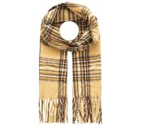 Schal ZWILLINGSHERZ ""Kariert"", Damen, camel, Web, Kunstfaser, Modetücher Schal, mit Karo-Muster und Fransenabschlüssen (21157829-0) camel