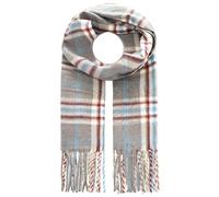 Schal ZWILLINGSHERZ ""Kariert"", Damen, grau, Web, Kunstfaser, Modetücher Schal, mit Karo-Muster und Fransenabschlüssen (90106139-0) grau