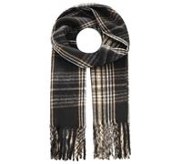 Schal ZWILLINGSHERZ ""Kariert"", Damen, schwarz, Web, Kunstfaser, Modetücher Schal, mit Karo-Muster und Fransenabschlüssen (68900716-0) schwarz