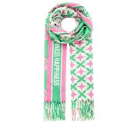 Schal ZWILLINGSHERZ "Love & More", Damen, grün, Web, Polyester, Modetücher Schal, stylischer Schal mit Schriftzug (18876868-0) grün