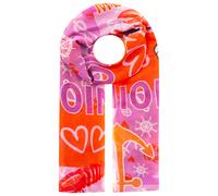 Schal ZWILLINGSHERZ "Maritimes Patchwork", Damen, pink, Web, Obermaterial: 100% Polyester, Modetücher Schal, Farbenfrohes Motiv, Anker, Herzen (39096526-0) pink