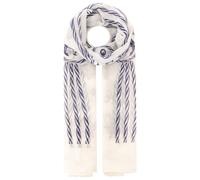 Schal ZWILLINGSHERZ "Ocean", Damen, weiß, Web, Obermaterial: 100% Polyester, Modetücher Schal, Maritimes Muster, leichter Stoff (15200417-0) weiß