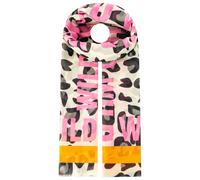 Schal ZWILLINGSHERZ "Wild Leo", Damen, orange, Obermaterial: 80% Polyester, 20% Viskose, Modetücher Schal, leichtes Material, großer Leo-Print mit Schriftzug WILD, offene Kanten (94989132-0) orange