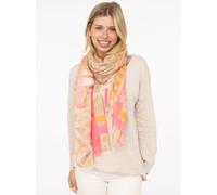 Schal ZWILLINGSHERZ ""Wild Love"", Damen, khaki, Obermaterial: 100% Polyester, Modetücher Schal, trendiger Schal mit Herzen und Schriftzug (86129143-0) khaki