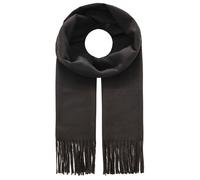 Schal ZWILLINGSHERZ ""Wollmix Uni"", Damen, schwarz, Materialmix, Modetücher Schal, mit Fransenabschluss (78781724-0) schwarz