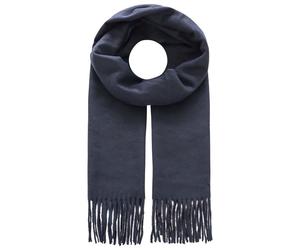 Schal ZWILLINGSHERZ "Wollmix Uni", Herren, marine, Materialmix, Modetücher Schal, mit Fransenabschluss (56711927-0) marine