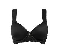 Schalen-BH BONPRIX "Schalen-BH mit gepolsterten Trägern", Damen, Gr. 75, Cup E, schwarz, Obermaterial: 80% Polyamid, 20% Elasthan. Futter: 100% Polyester. Spitze: 90% Polyamid, 10% Elasthan, BHs Schal