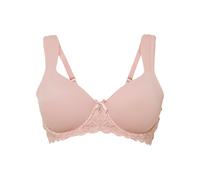 Schalen-BH BONPRIX "Schalen-BH mit gepolsterten Trägern", Damen, Gr. 80, Cup E, beige (mattbeige), Obermaterial: 80% Polyamid, 20% Elasthan. Futter: 100% Polyester. Spitze: 90% Polyamid, 10% Elasthan,