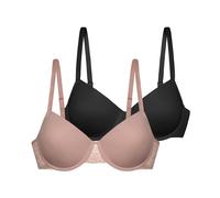 Schalen-BH DORINA "Nadia", Damen, Gr. 80, Cup G, schwarz (pink, schwarz), Microtouch, Obermaterial: 58% Polyamid, 32% Polyester, 10% Elasthan, unifarben, BHs Schalen-BH, Curves. mit Power-Mesh, Spitze