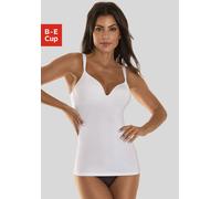 Schalen-BH-Hemd NUANCE, Damen, Gr. 70, Cup E, weiß, Microtouch, Obermaterial: 63% Polyamid, 30% Elasthan, 7% Polyester, BHs, ohne Bügel mit 2 Tragevarianten (35350767-70) weiß