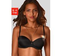 Schalen-BH JETTE, Damen, Gr. 85, Cup E, schwarz, Microtouch, Obermaterial: 82% Polyamid (TACTEL), 18% Elasthan (LYCRA), BHs Schalen-BH, mit extravagantem Schmuckteil, sexy Dessous (72137046-85) schwar