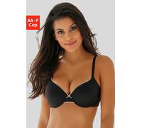 Schalen-BH LASCANA, Damen, Gr. 70, Cup C, schwarz, Microtouch, Obermaterial: 82% Polyamid (TACTEL), 18% Elasthan (LYCRA), Basic, BHs Schalen-BH, mit Bügel, aus seidiger Microfaser (29674925-70) schwar