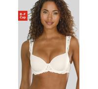 Lascana Schalen-BH Flora Damen 85C Beige (Champagner) Microtouch Spitze Glitzeraccessoire