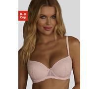 Schalen-BH LASCANA "Luciana", Damen, Gr. 80, Cup D, rosa (rosé), Spitze, Obermaterial: 89% Polyamid, 11% Elasthan, BHs Schalen-BH, aus zarter Spitze, Dessous (70014066-80) rosé