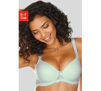 Schalen-BH LASCANA "T-Shirt-BH, Bügel-BH, Dirndl-BH", Damen, Gr. 95, Cup C, grün (mint), Microtouch, Obermaterial: 85% Polyamid, 15% Elasthan, BHs Schalen-BH, mit breiten Trägern, weiche Spitze, große
