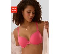 Schalen-BH LASCANA "Ela - perfect basic", Damen, Gr. 70, Cup D, pink, Microtouch, Obermaterial: 82% Polyamid (TACTEL), 18% Elasthan (LYCRA), Basic, BHs, mit Bügel aus seidiger Microfaser (74569602-70)