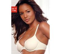 Schalen-BH LASCANA "T-Shirt-BH, Bügel-BH, Ela - perfect basic", Damen, Gr. 70, Cup F, beige (creme), Microtouch, Obermaterial: 82% Polyamid (TACTEL), 18% Elasthan (LYCRA), Basic, BHs Schalen-BH, aus s