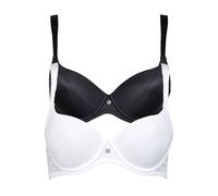 Schalen-BH LISCA "2er Pack Schalen BH Alegra", Damen, Gr. 85, Cup D, bunt (schwarz, weiß), Obermaterial: 83% Polyamid PA. 17% Elasthan EL., BHs Schalen-BH (93188102-85) schwarz, weiß