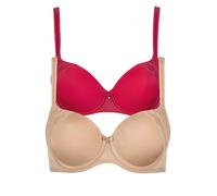 Lisca 2er Pack Schalen BH Evelyn 020228 Gr. 95C in red-Sweet Almond