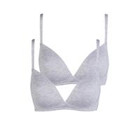 Schalen-BH NINA VON C. "2er Pack Schalen BH Light&Easy", Damen, Gr. 80, Cup B, bunt (silber melange), Obermaterial: 95% Modal CMD. 5% Elasthan EL., BHs Schalen-BH (79731411-80) silber melange