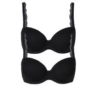 Schalen-BH NINA VON C. "2er Pack Schalen BH Romance", Damen, Gr. 80, Cup A, schwarz (schwarz schwarz), Obermaterial: 95% Modal CMD. 5% Elasthan EL., BHs Schalen-BH (14465149-80) schwarz schwarz