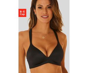 Schalen-BH NUANCE BY LASCANA "BH ohne Bügel, T-Shirt-BH", Damen, Gr. 80, Cup D, schwarz, Microtouch, Obermaterial: 54% Polyamid, 26% Elasthan, 20% Polyester, bequem, BHs Schalen-BH, ohne Bügel für ein
