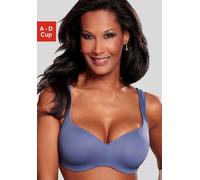 Schalen-BH NUANCE BY LASCANA "Optimizer", Damen, Gr. 100, Cup D, blau, Microtouch, Obermaterial: 82% Polyamid (TACTEL), 18% Elasthan (LYCRA), BHs Schalen-BH, mit Bügel aus hochwertiger Microfaser - au