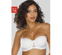 Schalen-BH NUANCE, Damen, Gr. 75, Cup B, weiß, Spitze, Obermaterial: 80% Polyamid, 20% Elasthan, BHs Schalen-BH, mit abnehmbaren Trägern und Details aus Spitze, Dessous (720048-75) weiß