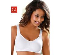 Schalen-BH NUANCE, Damen, Gr. 85, Cup E, weiß, Jersey, Obermaterial: 40% Baumwolle, 40% Polyester, 20% Elasthan, Basic, BHs BH T-Shirt-BH Schalen-BH Bügelloser-BH, mit Spacer-Schalen ohne Bügel (83078