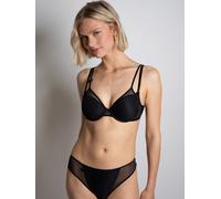 Schalen-BH PASSIONATA "MISS JOY", Damen, Gr. 70, Cup C, schwarz, Obermaterial: 89% Polyester, 11% Elasthan, BHs Schalen-BH, verspielte Schmetterlingsmotive, leichter Tüll, atmungsaktiv (98319260-70) s